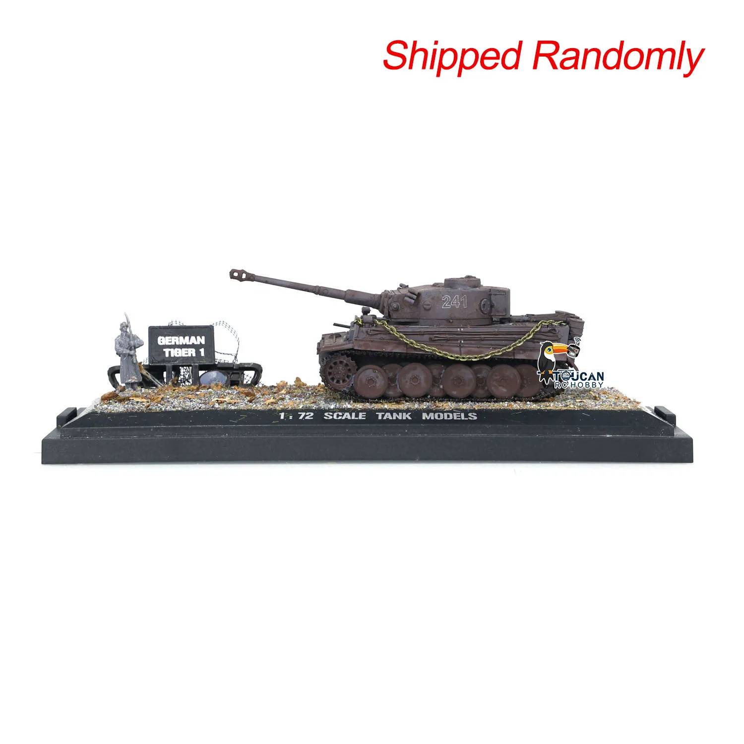 Henglong Tanque Estático para Meninos, Modelo de Tanque Acabado sem Peças Eletrônicas, Alemanha Tiger I 3818, Mini Brinquedos, Presentes, Escala 1: 72