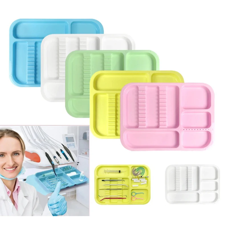 

1Pcs Plastic Dental Instrument Tray Separate Tray Autoclavable Plastic Divided Split Trays For Medical Tattoo Dentistry Tools