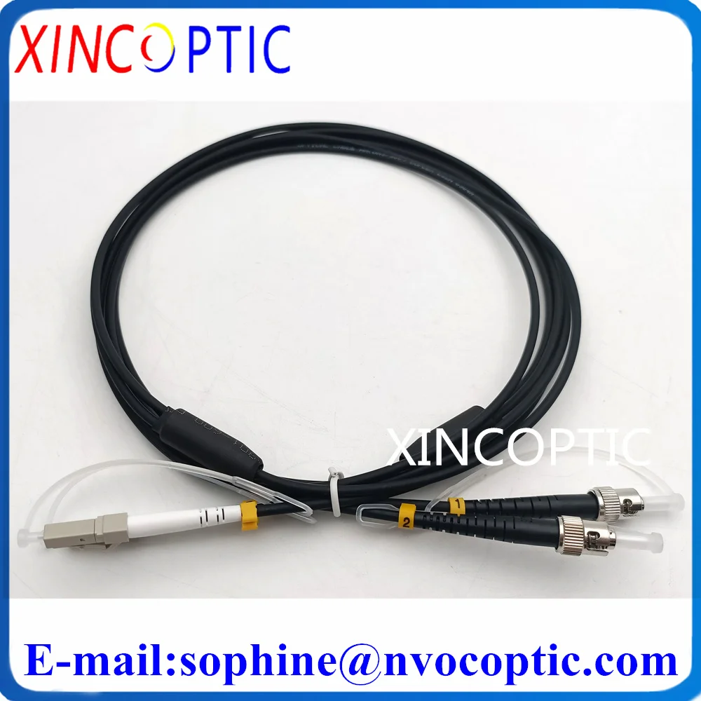 

10Pcs 2M 2Core OM3-300 Armored LSZH Black 3.0mm Jakcet,2F ST/UPC-LC/ST/FC/SCUPC Duplex Fiber Optic Patch Cord Cable