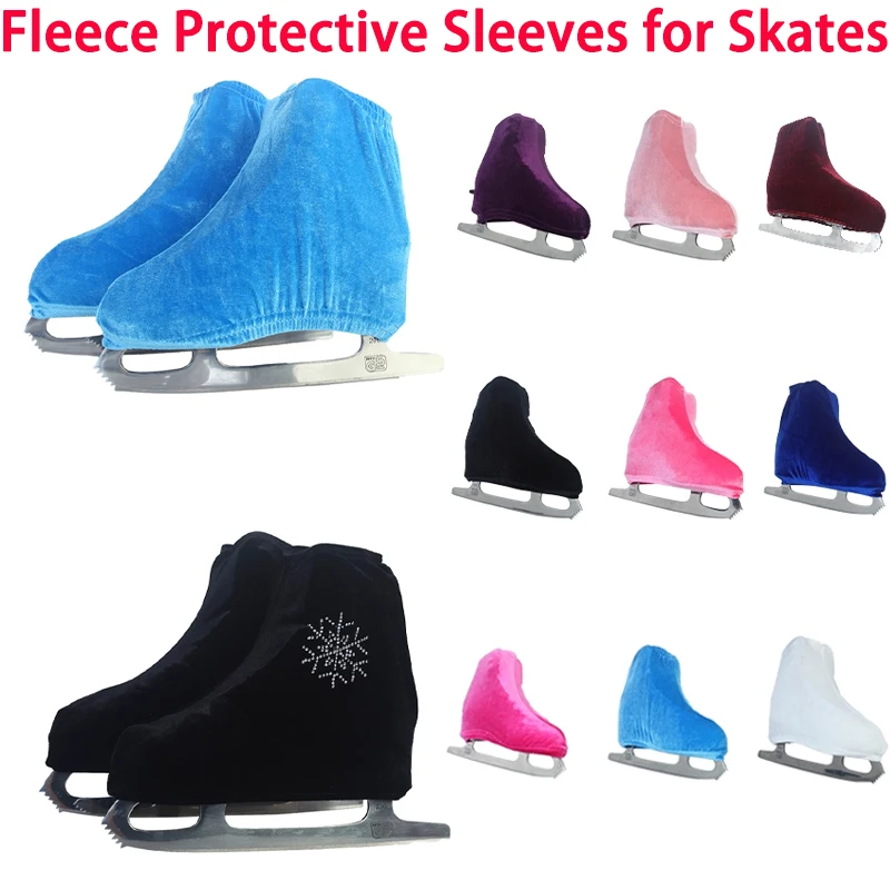 

Figure Skate Covers Fleece Protective Sleeves for Skates S/M/L Ice Skating Shoes Face Cover Velvet Roller Skate Anti Dirty