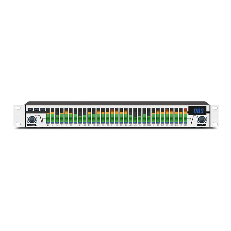 EQ-A31 Pro Audio 31-band Digital Stereo Graphic Equalizer Metal Backlit Display DJ Karaoke Mixer Microphone Stage Performance
