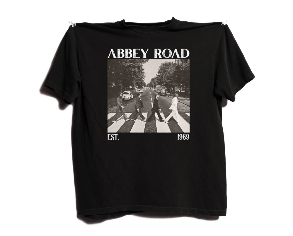The Beatles Abbey Road Vintage T-Shirt Retro Music Men's T-shirts for Summer Unisex All-Season