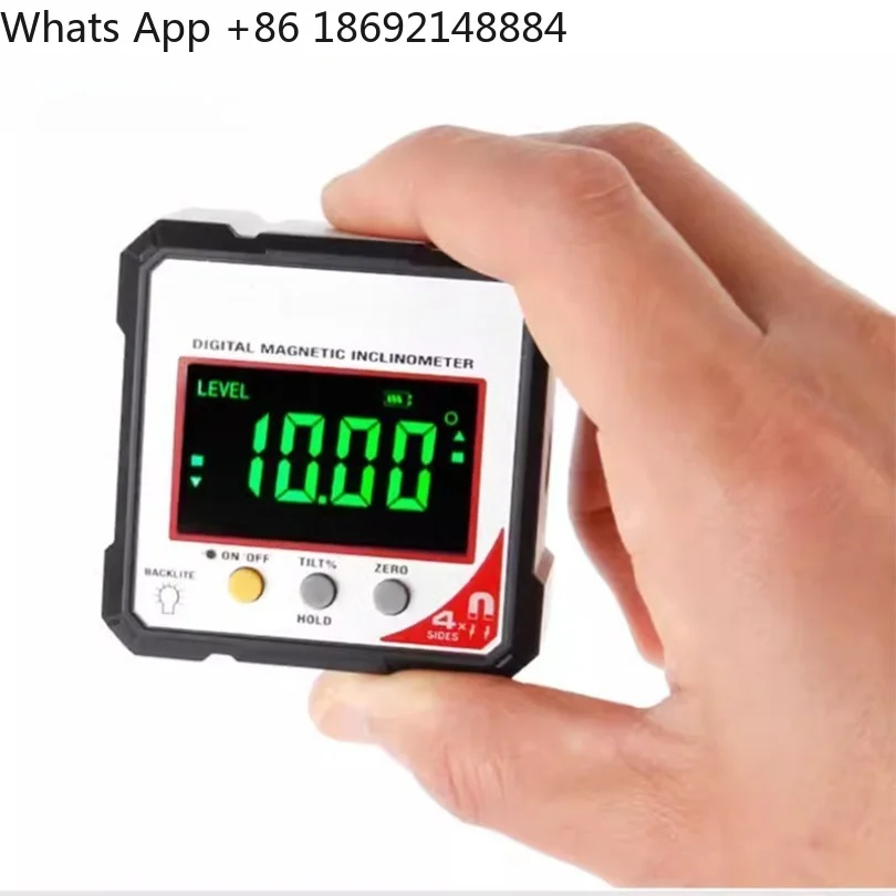 393L digital inclinometer, 360 ° electronic angle ruler with light, strong magnetic and high-precision angle measurement tool