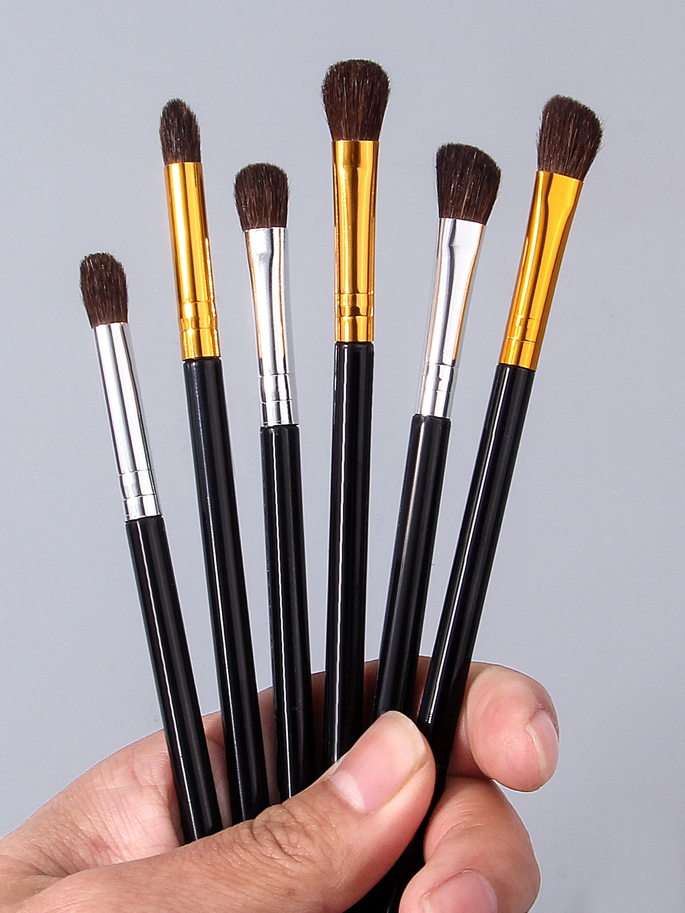 6 stuks zachte oogschaduwborstel, wenkbrauwborstel, smuderborstel, concealerborstel, multifunctionele oogmake-upborstel, schoonheidstools