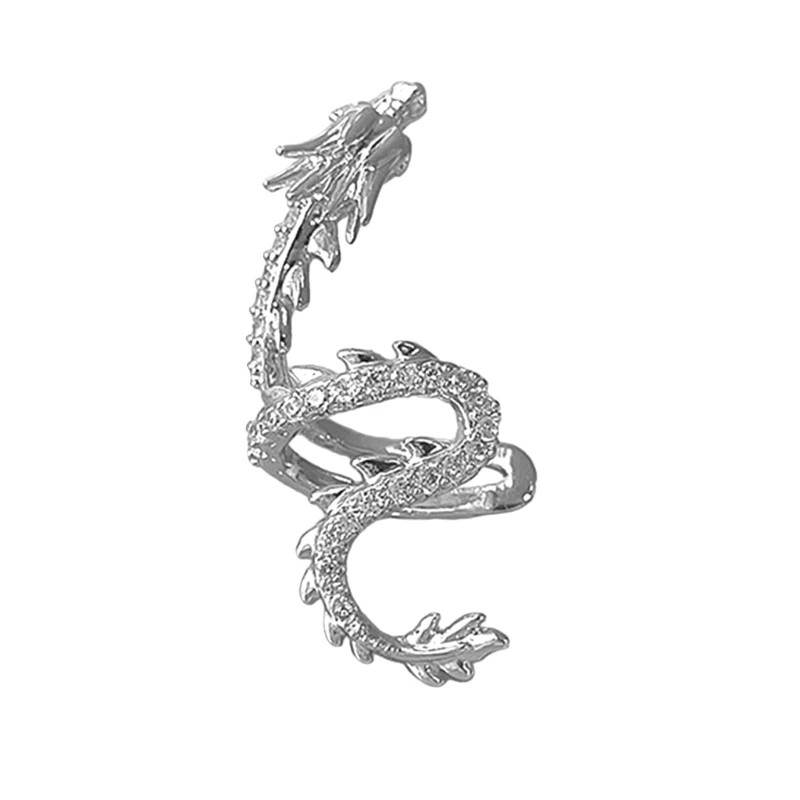 E15E Dragon Inspired Ear Cuff Individualized Ear Cuffs Exquisite Ear Wrap Clips Charm
