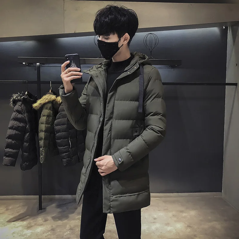 

Male Green Warm Parkas Coats Plus Size 8XL Men Long Down Jackets Winter Men Coats Hooded Casual Winter Parkas High Quality