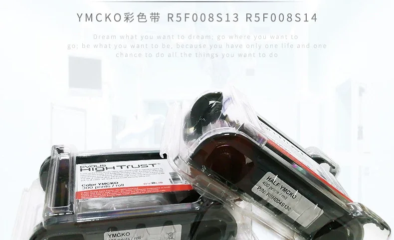 Cinta original R5F008H130 color R5H 004140 -Hlf mitad color RCT028NAA kit de limpieza negro EVOLIS exclusivo