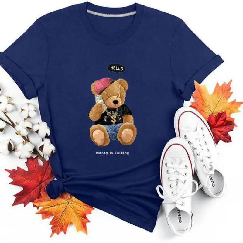 100% Cotton Call Bear T Shirts Women Summer Top T Shirts Unisex Short Sleeve O Neck T Shirts 2022 Women's Fashion Shirts S-4XL