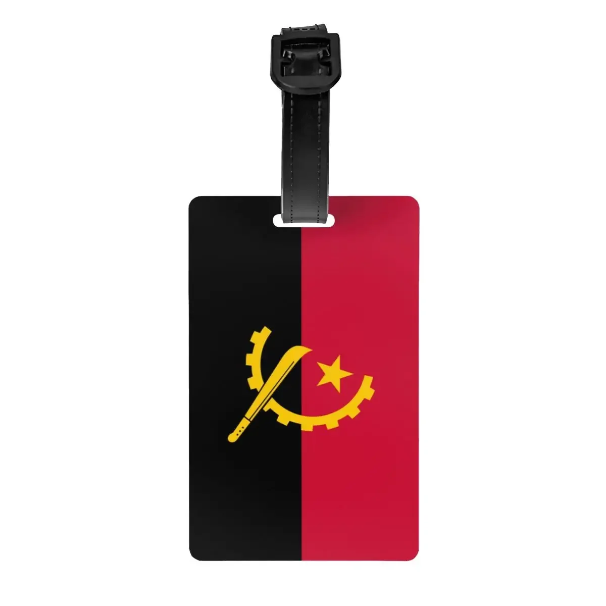 

Custom Angola Flag Luggage Tag Privacy Protection Angolan Pride Baggage Tags Travel Bag Labels Suitcase