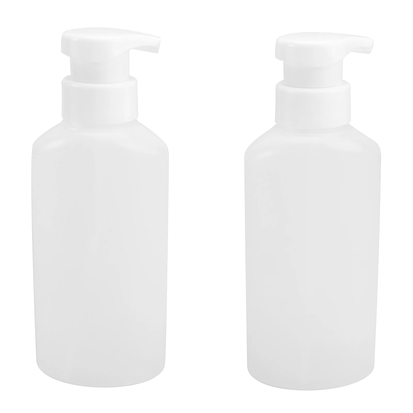

2Pcs Transparent Travel Shampoo Bottle Foam-Making Liquid Dispenser with Extended Straw for Lotion Cream Refillable Toiletries