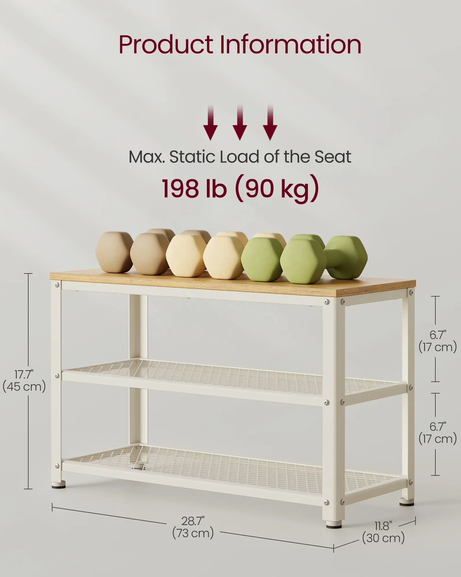 

-Shoe Rack Bench With 2 Tiers Shelves Entrance Shoe Rack For Bedroom Entryway Hallway Multi Layer Shoe Rack