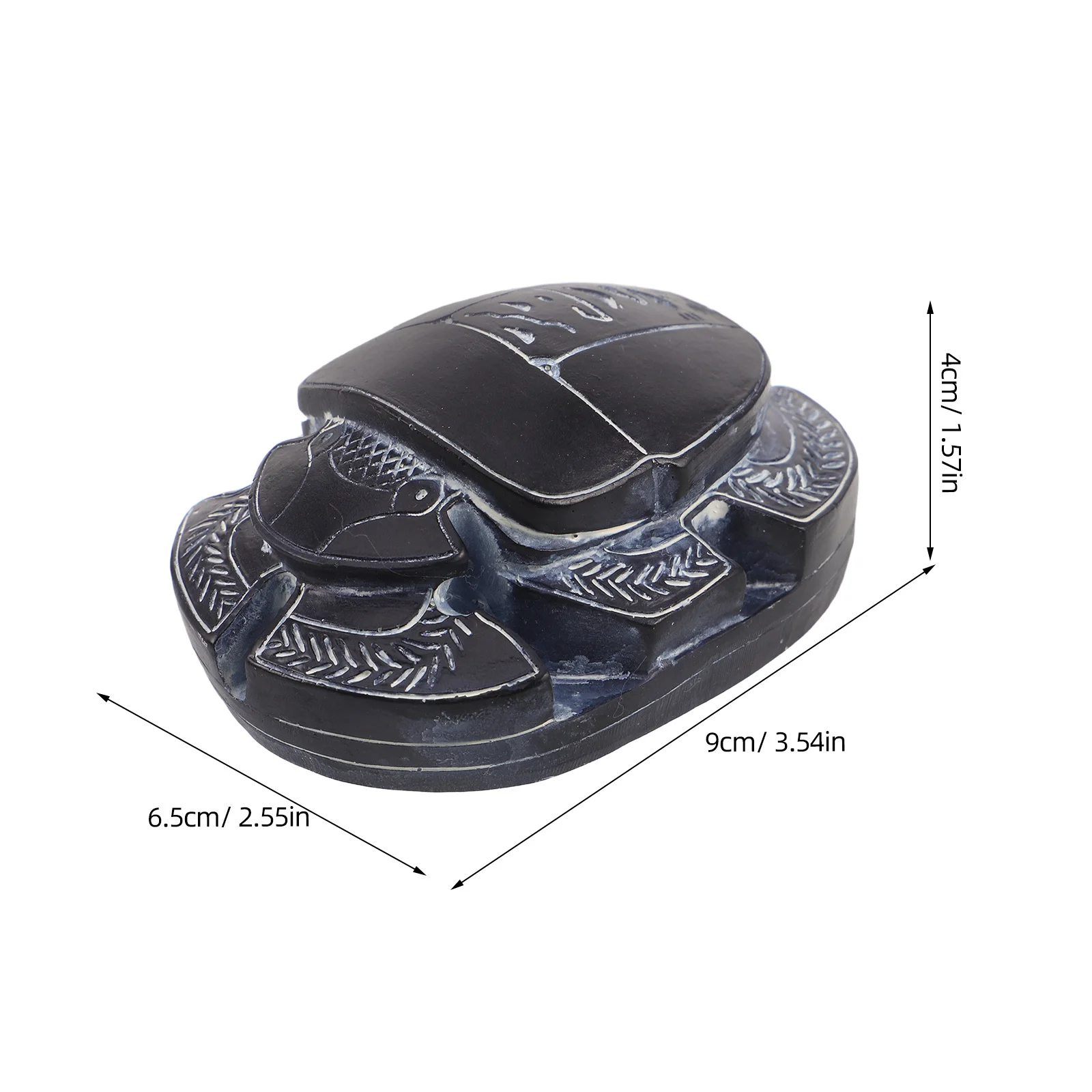 تمثال راتينج خنفساء الجعران المصرية القديمة - منحوتة ديكور مصر المعقدة لسطح المكتب والمكتب والمنزل - قطعة فنية #4