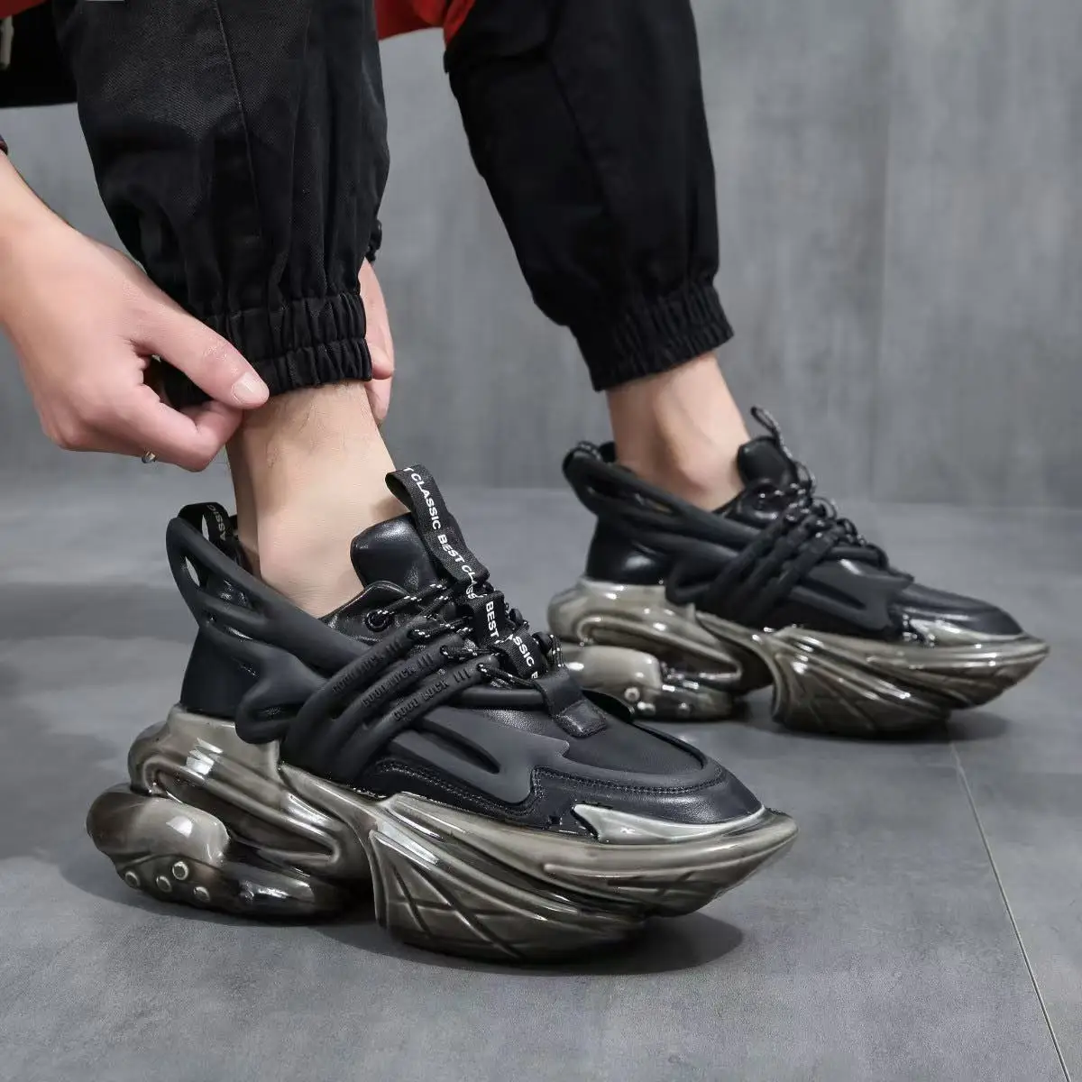 Mens Hiking Shoes Casual Lightweight Lace-up Walking Shoes Mens Outdoor Waterproof Camping Anti-slip Sneakers