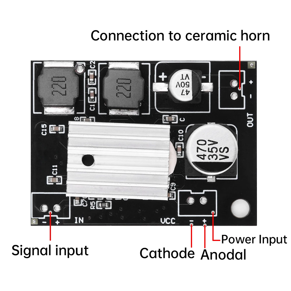 Cerâmica Speaker Power Amplifier Module, Drone Speaker, Amplificador de Potência, Audio Decoder Board, Menos de 180W, DC 5 a 27V