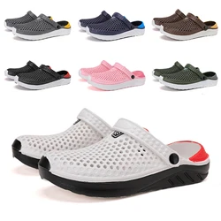 Men Women Hollow Out Summer Outside Sandals Garden Slippers for Men Soft Sole Clogs Slippers Beach Sandals Slip On Water Shoes