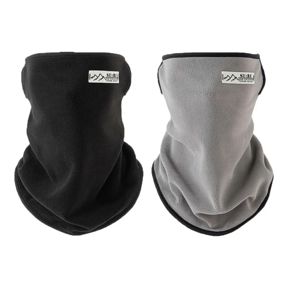 Fashion Soft Fleece Neck Warmer Plush Thick Ski Tube Scarf Half Face Mask For Winter Outdoor