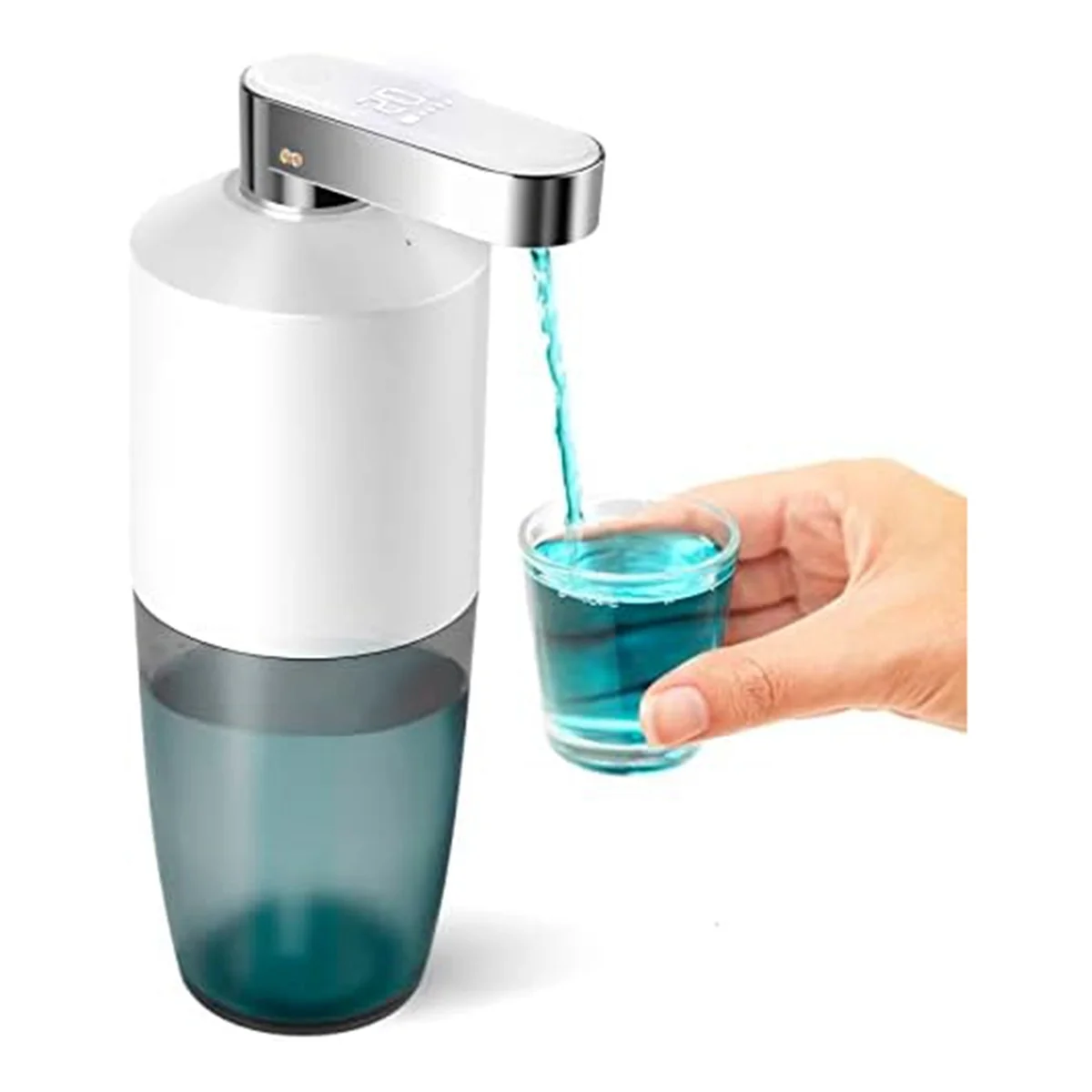 SLQZT Dispenser automatico per collutorio, bottiglia contenitore per pompa dispenser portatile ricaricabile per lavaggio bocca 280 ml/9,47 once