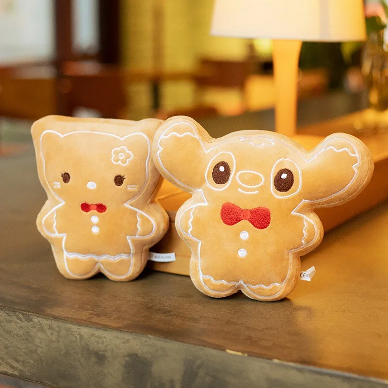 

Christmas Plush Toy Stitch Kt Cat Cute Cookie Man Cartoon Anime Plush Doll Kawaii Boy Girl Doll Cushion Home Decoration Gifts