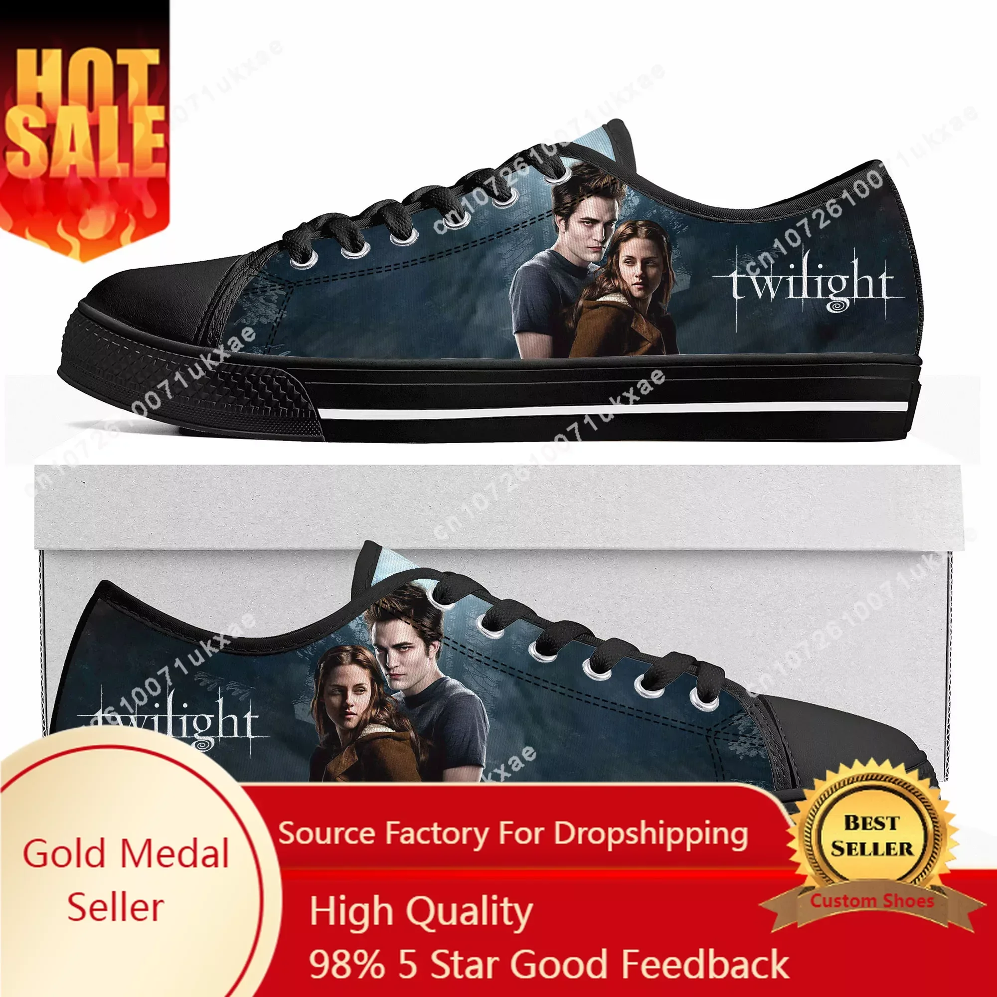 

The Twilight Saga Movie Low Top Sneakers Mens Womens Teenager Canvas Sneaker Casual Custom Made Shoes Customize DIY Shoe