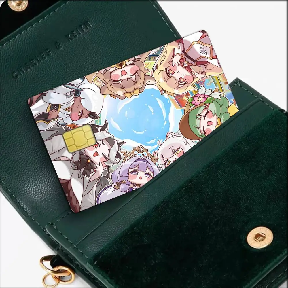 Trickcal Chibi Go G-Game Waterproof Film Skin Cover Credit Card Stickers Debit Front Bank Bus Pass