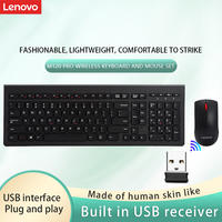 Lenovo Keyboard and Mouse Set Lenovo M120 Pro Wireless Keyboard and Mouse Set Black Office Keyboard and Mouse Set, Portable Wireless Keyboard and Mouse Set