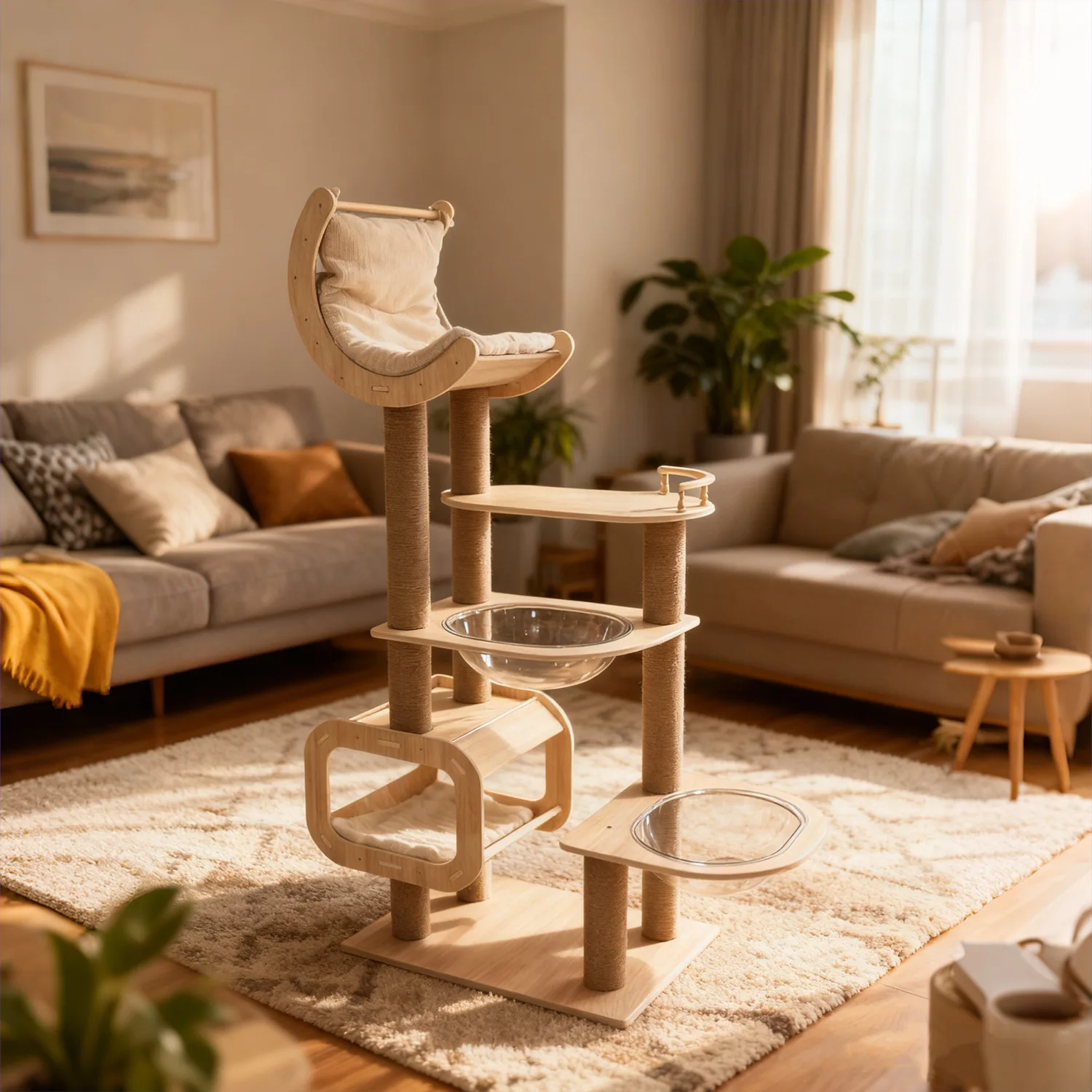  wholesale cat climbing frame cat villa large cat tree integrated Tongtian column supplies big