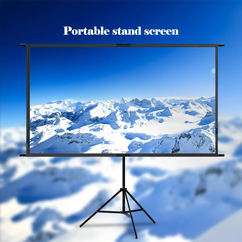 단일 삼각형 브래킷 스크린, 설치가 쉽고 보관이 편리하며 실내외 모두 사용 가능합니다.