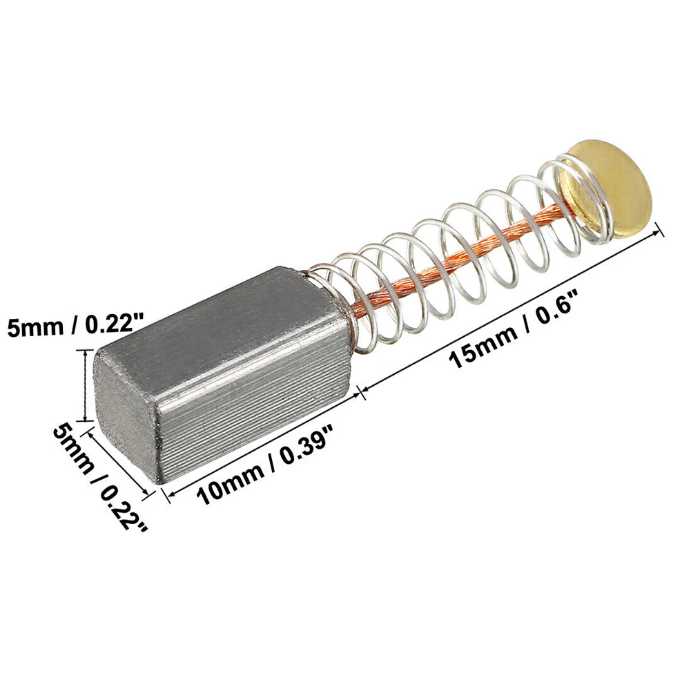10pcs Carbon Brush 10x5x5 Mm Replacement For Electric Motors Drill Carbon Brushes Power Tool Accessories High Quality Durable