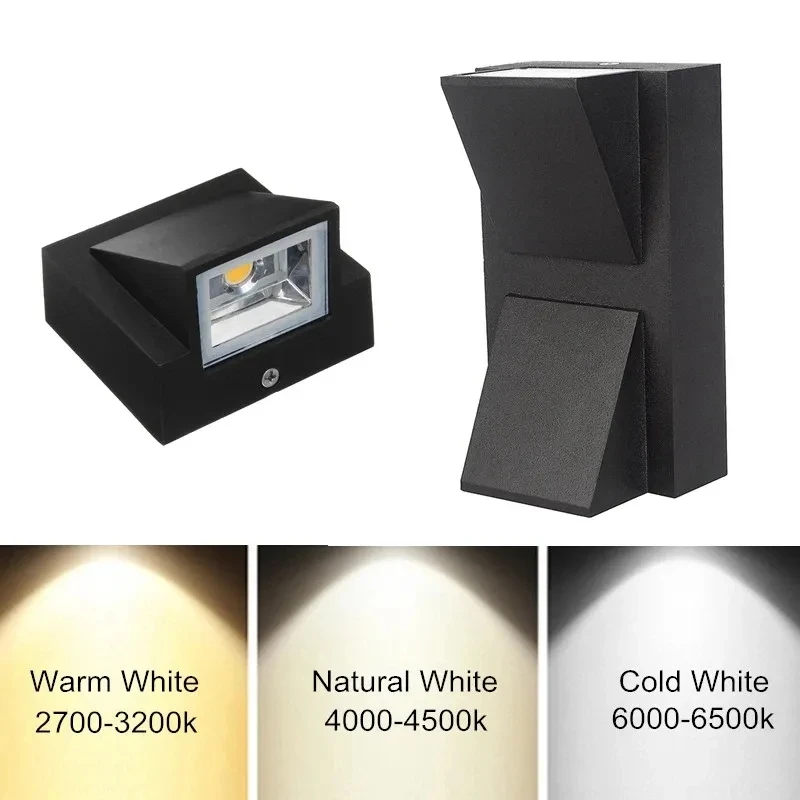 IP65 Waterproof 5W 10W  indoor outdoor Led Wall Lamp modern Aluminum Surface Mounted Cube Led Garden Porch Light AC110V-/220V