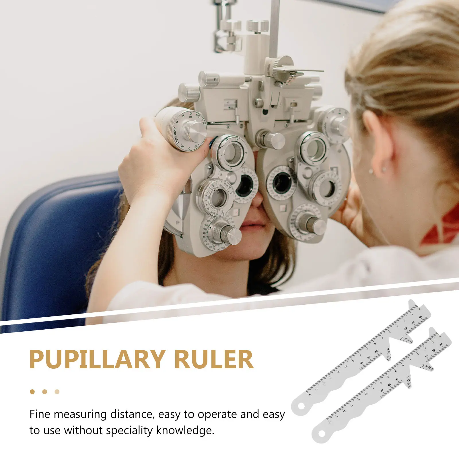 2Pcs Measuring Pupil Distance Ruler Soft Flexible Eyes Distance Ruler for Glasses Adjustment Institutions Vision Care