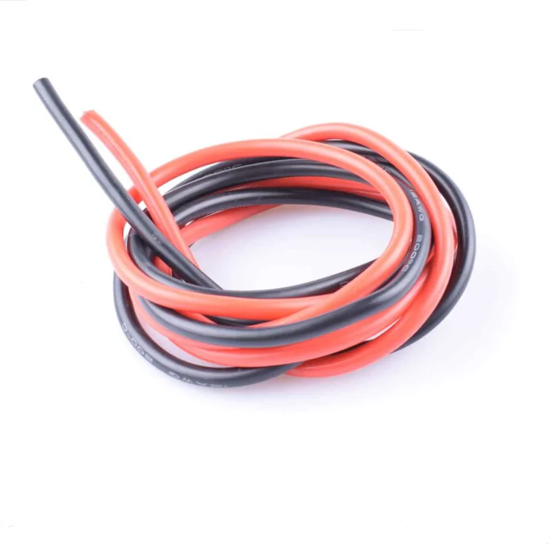 2 meter/lot 6/10/12/14/16/18/20/22/24awg super soft flexible factory made electric copper silicone wire cable for RC Hobby Model