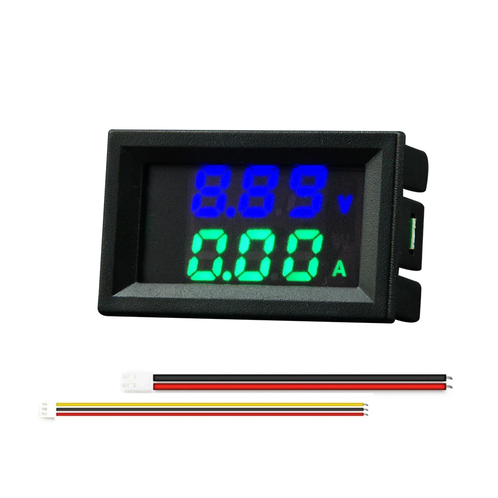 Voltímetro digital e amperímetro Dual LED Display, Detector de corrente de tensão, Multifuncional Amp Tester, Instrumento Ferramenta, 10A, 50A, 100A