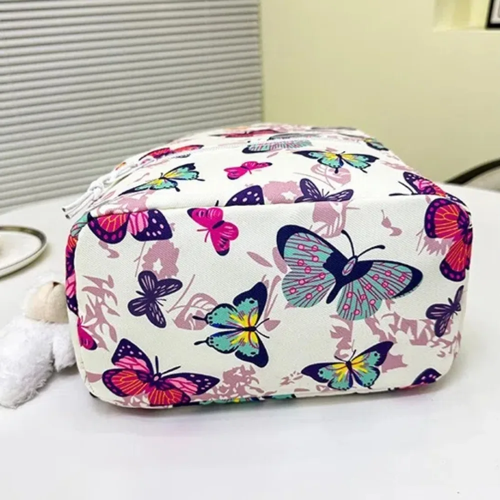 Mini mochilas con estampado de mariposas para mujer, mochilas impermeables de gran capacidad, mochilas escolares de nailon para niñas