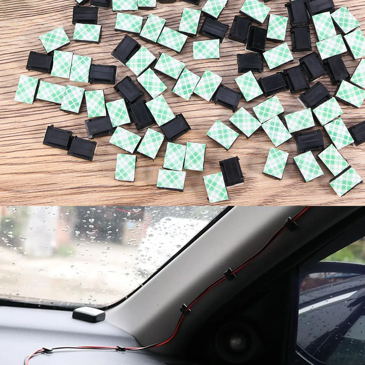 

100Pcs Adhesive Cable Clips Wire Holder Organized Wire Clamp Fixed Base Cable Cord Management Clamp,cable Clip