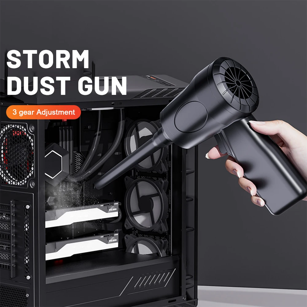 

Wireless Air Compressor 3 Speed Adjustable High Speed Air Gun Vacuum Cleaner Metal Motor Turbo Jet Fan Machine Box Dust Clearing