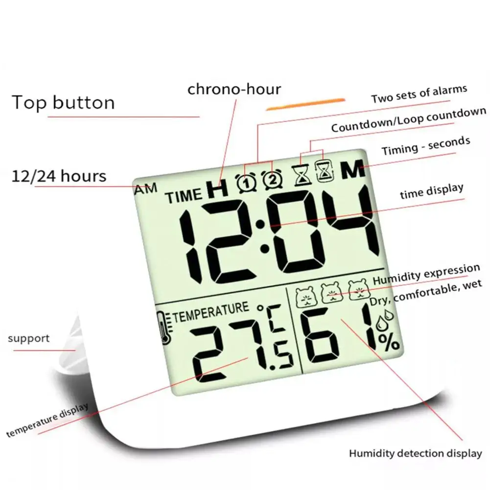 Waterproof Digital Bathroom Clock Shower Timer With Alarm Clocks For Cooking Shower Makeup Timer Function New Backlight Clocks