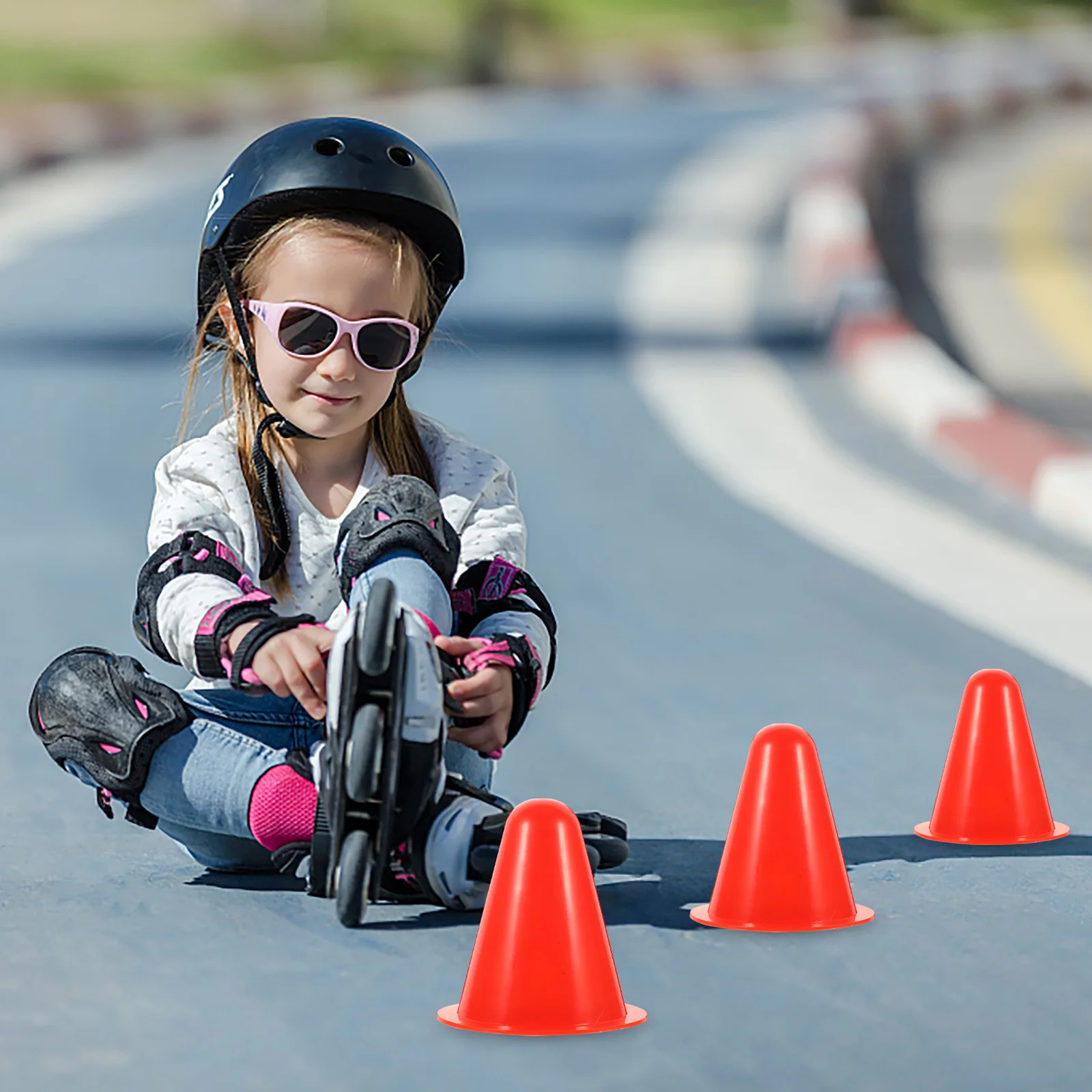 

20 Pcs Roller-skating Pile Barrier Mini Cones for Sports Small Plastic Training