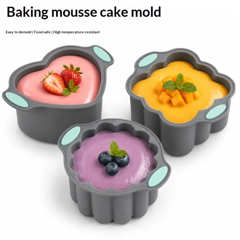 Multi-Use Love Shape Silicone Mold Non-Stick Food Grade for Cake Mousse Pastry Soap Candle DIY Home Kitchen Craft Use