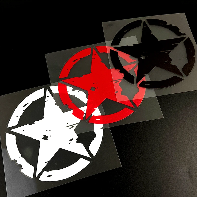 

1PC Five-pointed Star Motorcycle Stickers Waterproof Motorbike Fuel Tank Fender Helmet Fairing Decor Motocross Logo Vinyl Decals