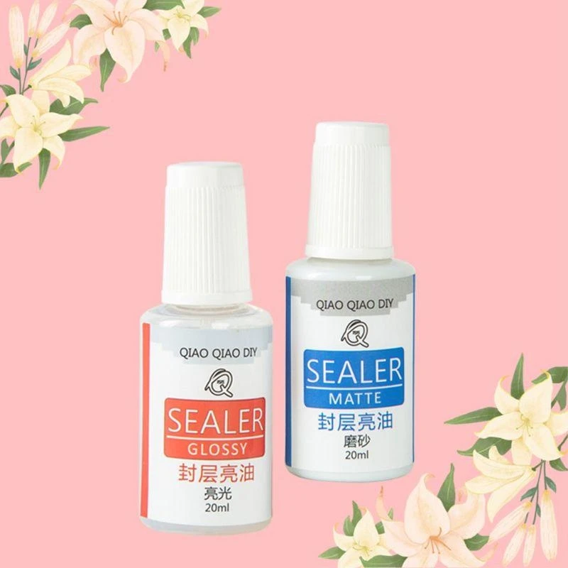 HX6F 2 Bottles Waterproof Epoxy Resin Sealing Glossy Oil Protects Brightening Gel Oil