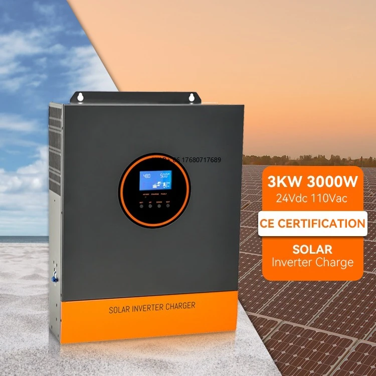 PowMr 3KW 24V Pure Sine Wave Inverter 110V Wide Voltage 500V Hybrid Solar Inverter With MPPT Charge Controller