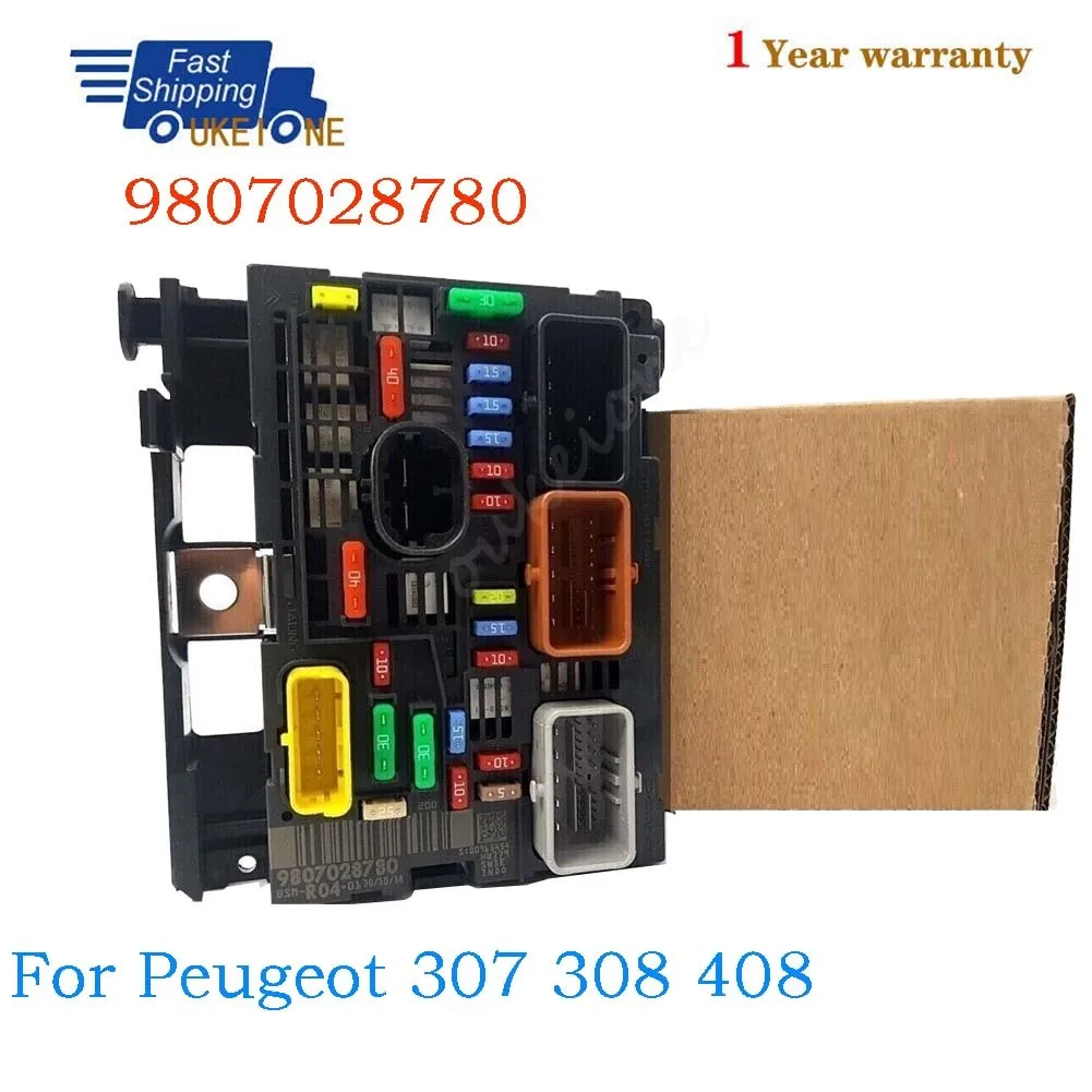 9807028780 For Peugeot 307 308 408 Citroen C4 Engine Fuse Box Assembly BSM R04 Module High quality Car Accessories
