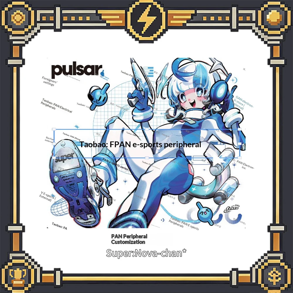 PAN Esports Pulsar By ARTIST Glass Gaming Mousepad  FPS Both Speed And Smoothness Mouse Pad For TTK APEX CSGO PC Accessories