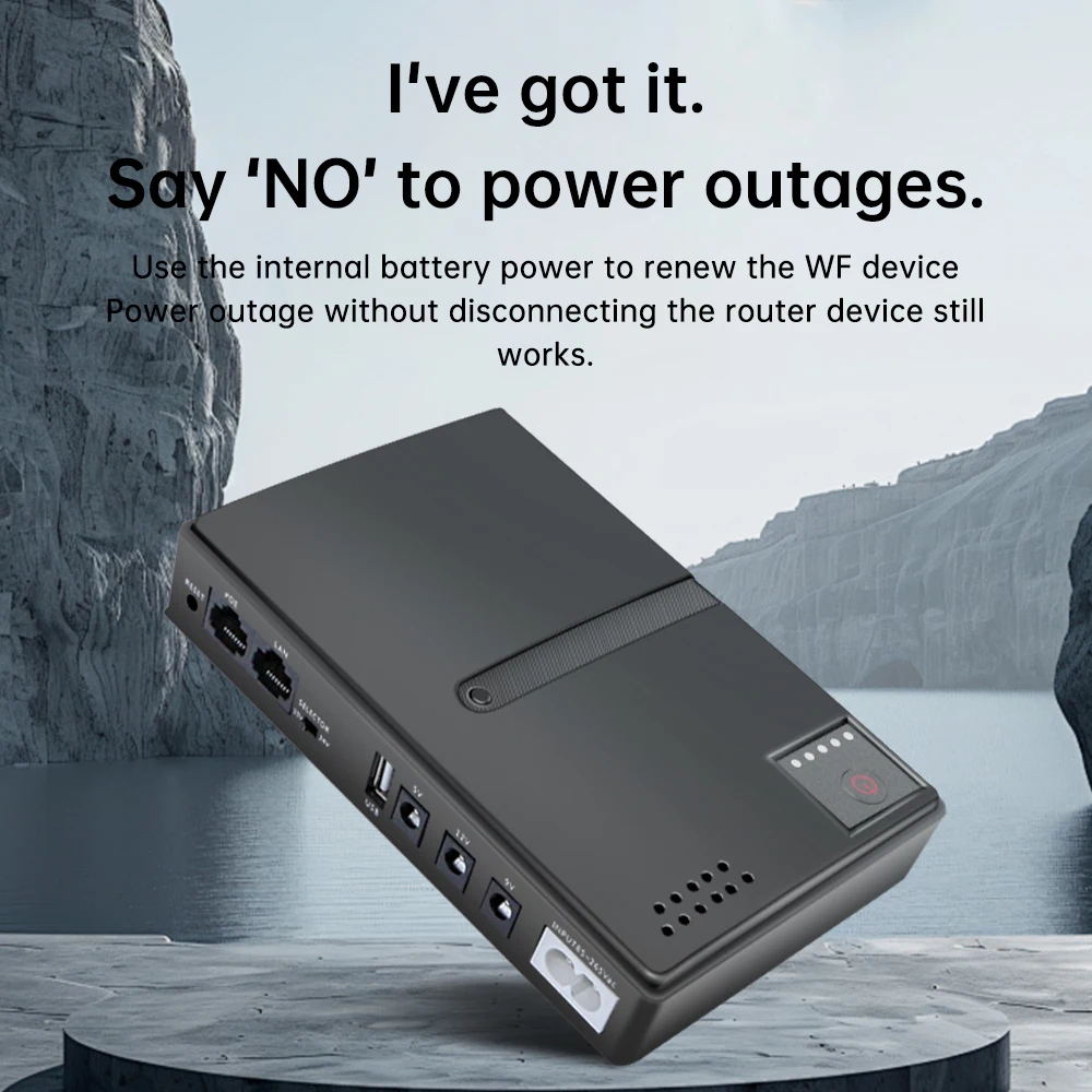 EU Plug 1018L DC UPS Battery Backup 5V 9V 12V 2A 15V 24V Output Uninterruptible Power Supply 85‑265V UPS Battery Backup image 3