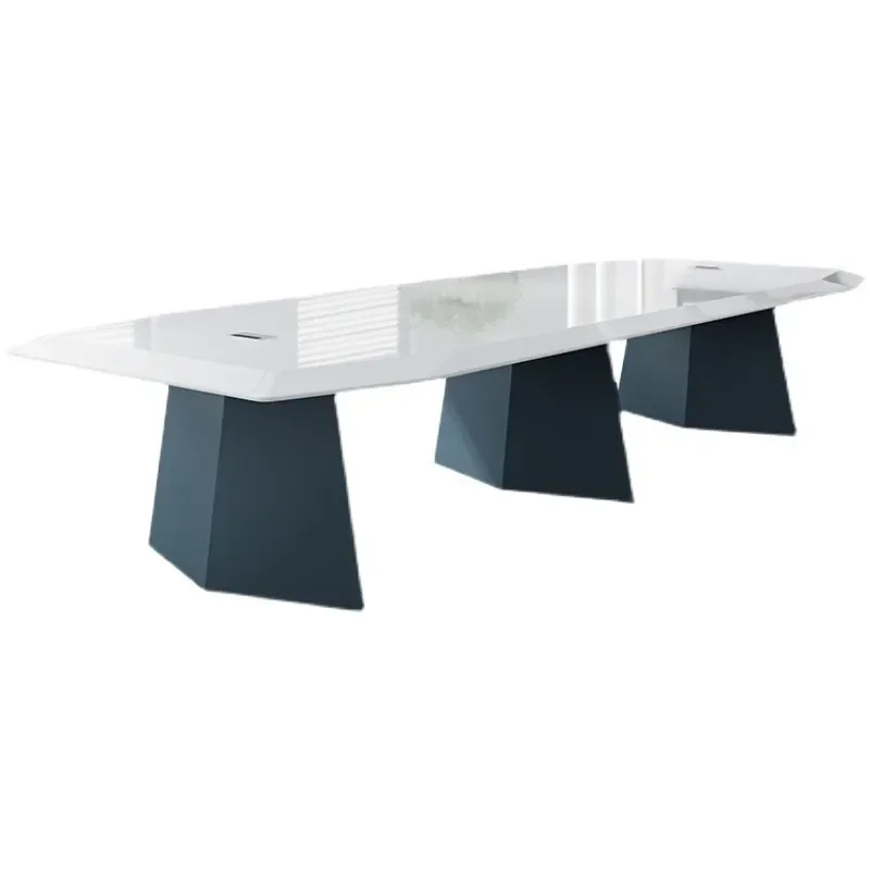 Creative Large Conference Table Long Simple Post Modern Fashion Negotiation Desk for Meeting Room Painting Workstation