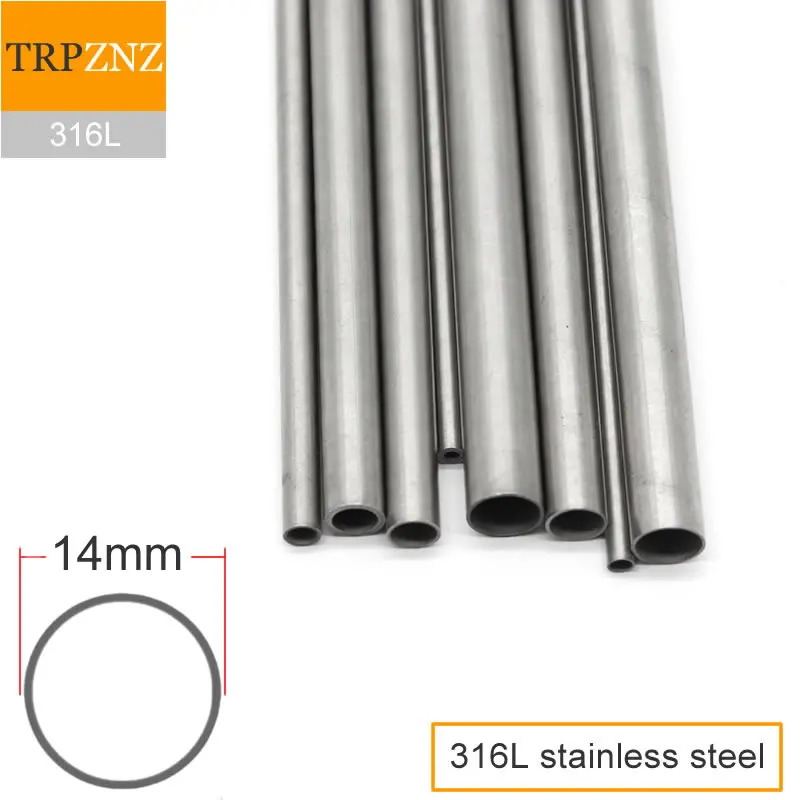 

316L stainless steel tube OD14mm non-welded pipe Bright inside and outside Sanitary pipe laboratory food Gas transmis