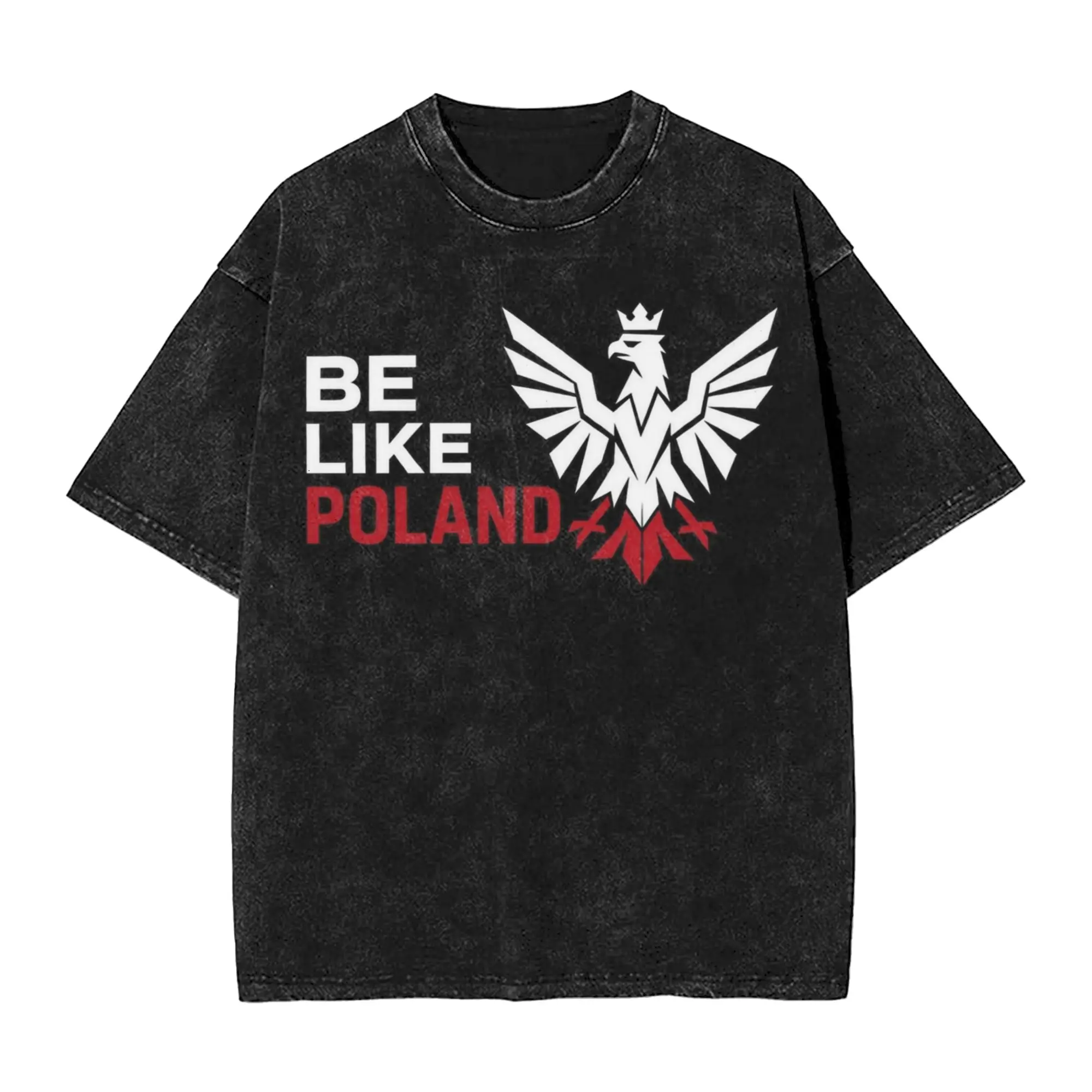 Summer Be Like Poland Polska Polish Flag  Washed Shirts Outfit Oversize T-Shirts  Men Women Tee