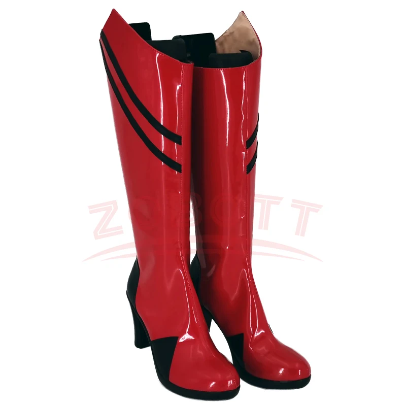Asuka Langley Soryu Cosplay Anime Shikinami Asuka RangurП Scarpe Natale Rosso caldo Stivali lunghi Halloween Party Donna Uomo Scarpe