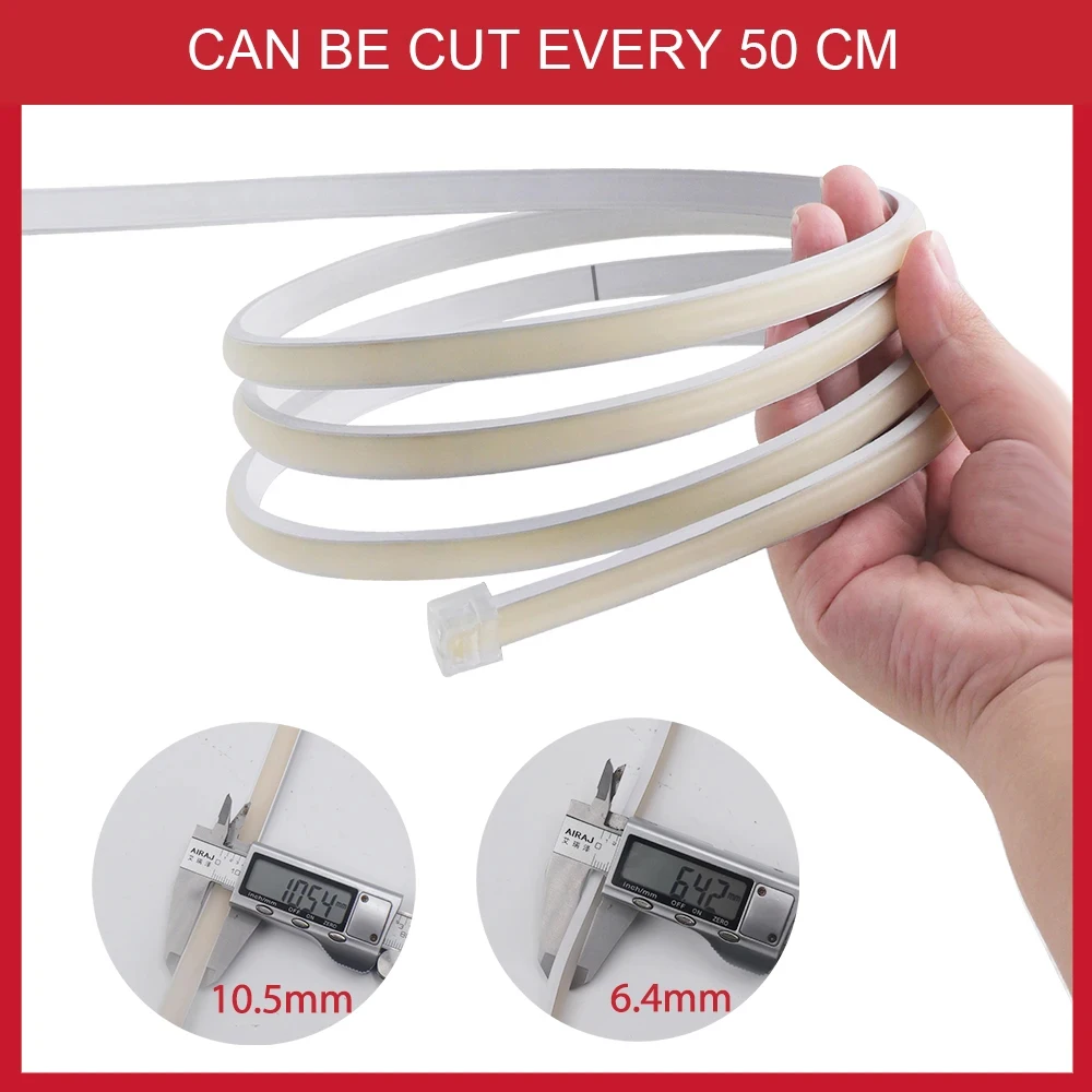 220V COB LED Neon Strip Light 288LEDs/m Waterproof Flexible LED Tape EU/UK Plug For Kitchen Garden Lighting 3000K 4000K 6000K