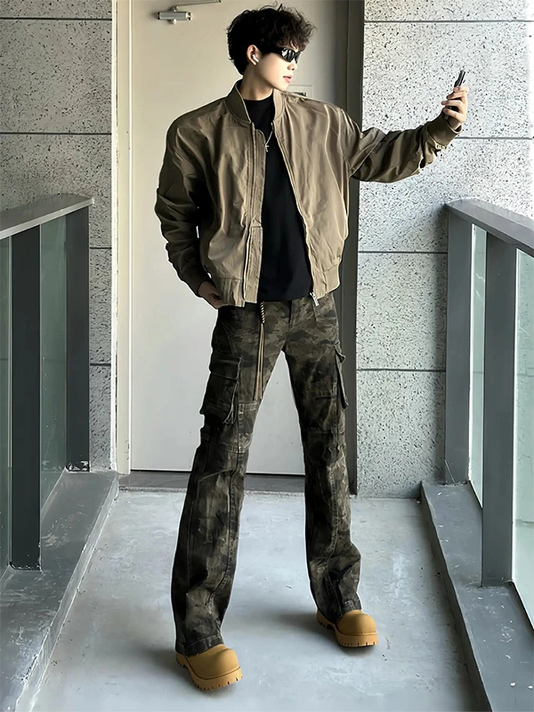 

Мужские джинсы с прямыми штанинами Cleanfit, осенние облегающие брюки для спецодежды, несколько кетов, ретро-нож